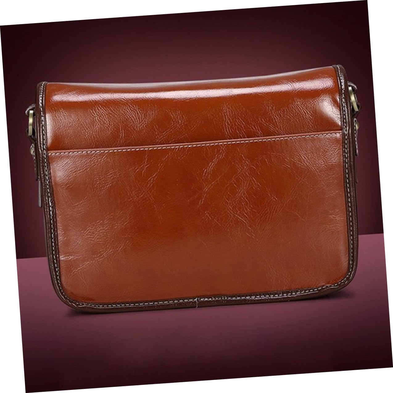 Marrón Bolsa para Cámara DSLR Resistente al Agua de Piel PU Grande