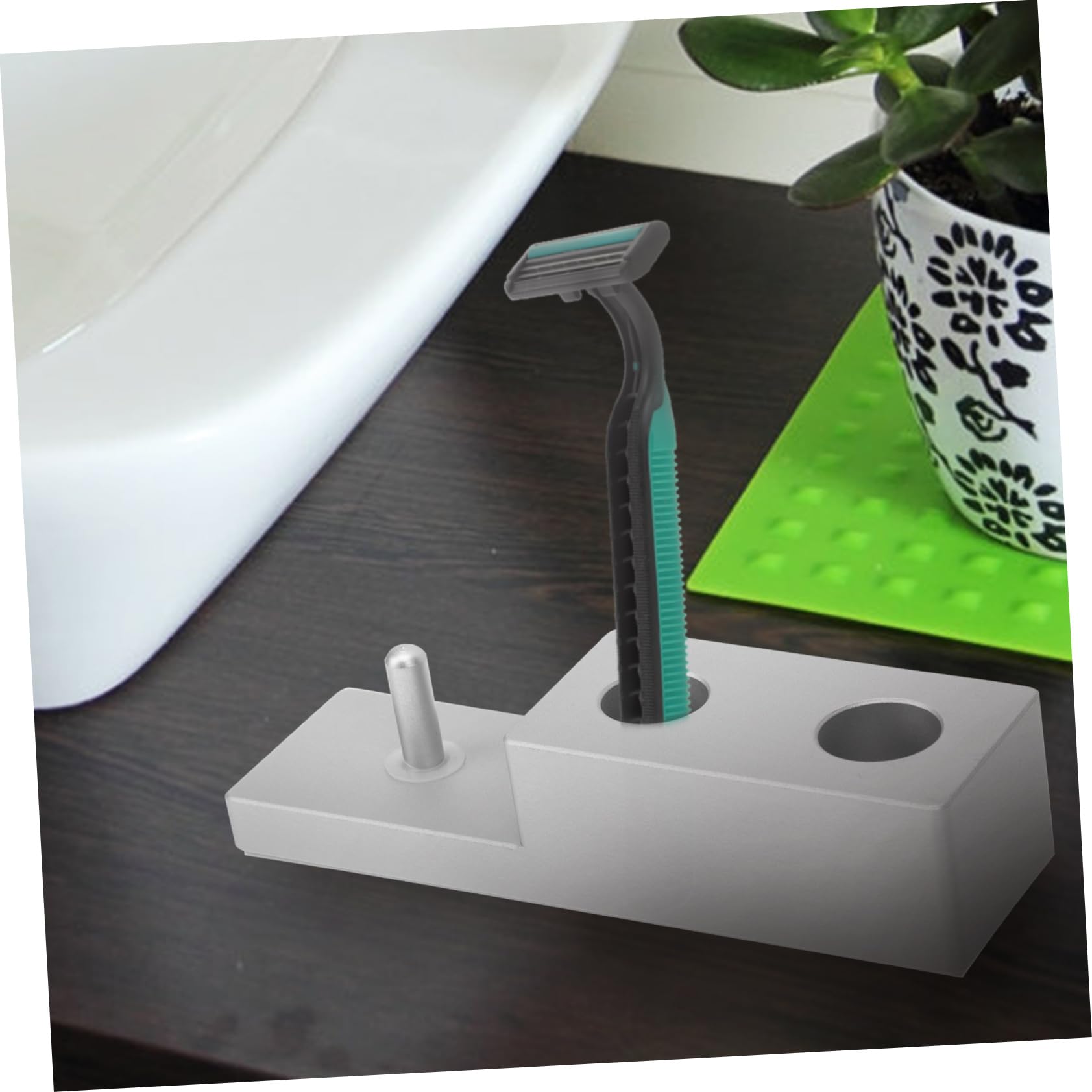 Healeved 3piezas Soporte De Soporte Para Brochas y Maquinillas De Afeitar Organizador De Baño Para Hombres Diseño Práctico y Duradero