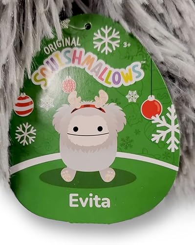 Miniatura 4 de Squishmallow Peluche Kellytoy oficial de 20 pulgadas evita el pie grande animal de peluche navideño