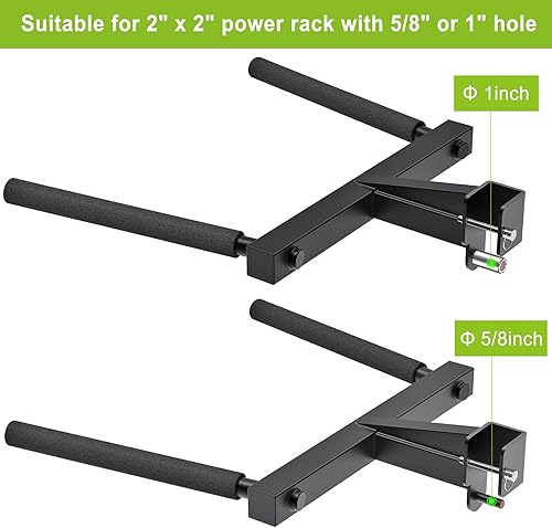 Miniatura 6 de Kipika Y-Shaped Dip Bar for Power Cage with 58" or 1" Hole - Dip Bar Attachments for Home Gym - Heavy Duty Power Rack Attachments - Squat Rack