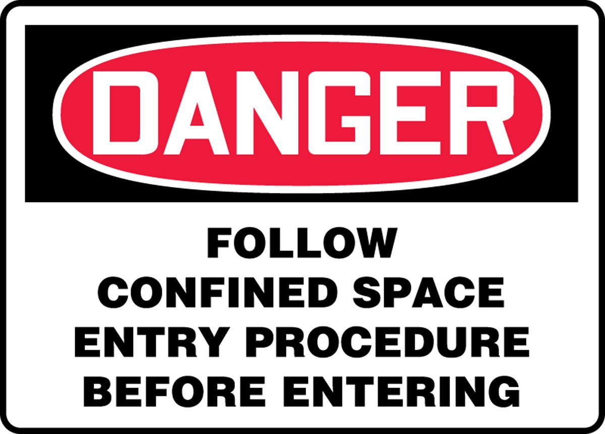 Panneau de signalisation danger espace confiné Accuform - 3