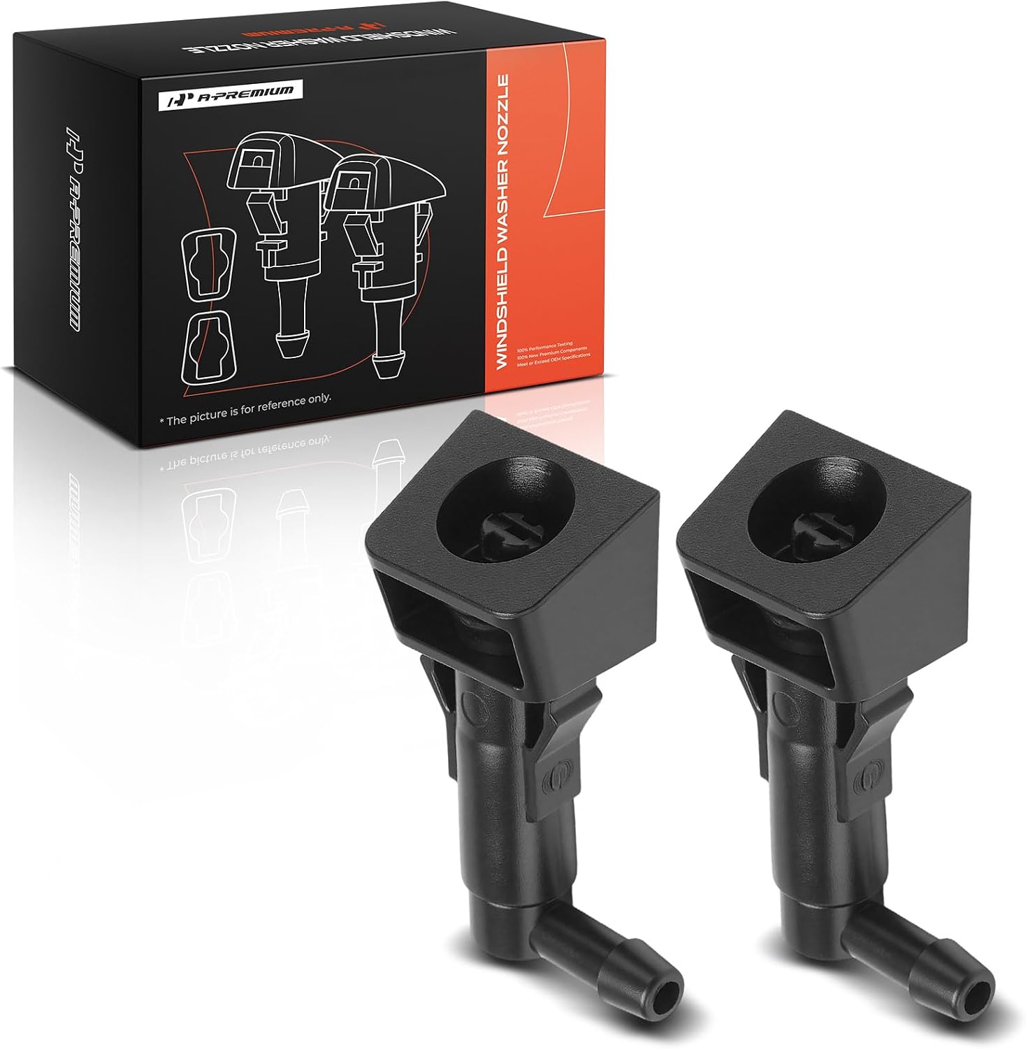 A-Premium Front Windshield Washer Nozzle Compatible with Honda Civic 2012 2013 2014 2015, Pack of 2