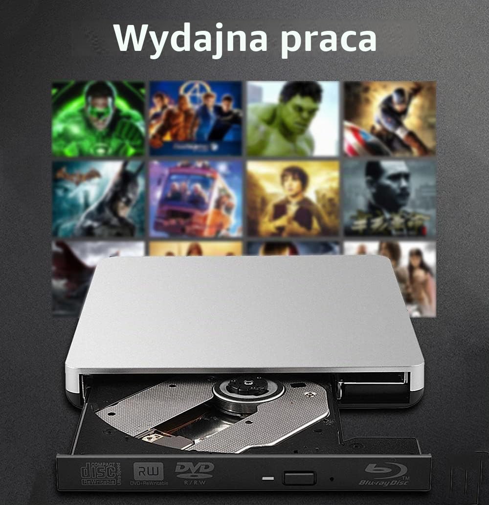 USB3 0 zewnętrzny napęd Blu-Ray BD-RE CD RW nagrywarka przenośna nagrywarka Plug and Play na PC