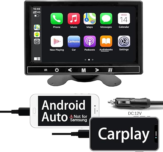 Binize Portable Carplay Screen Navigation, Portable 7 Inch
