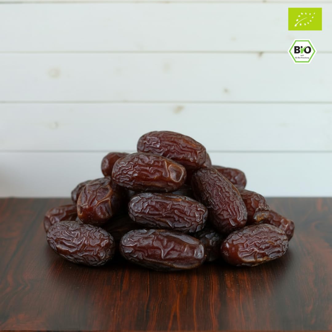 süssundclever.de® | Bio Medjool Datteln aus Palästina | Jumbo | 1 kg | kompostierbare Verpackung - besonders saftig und sehr groß