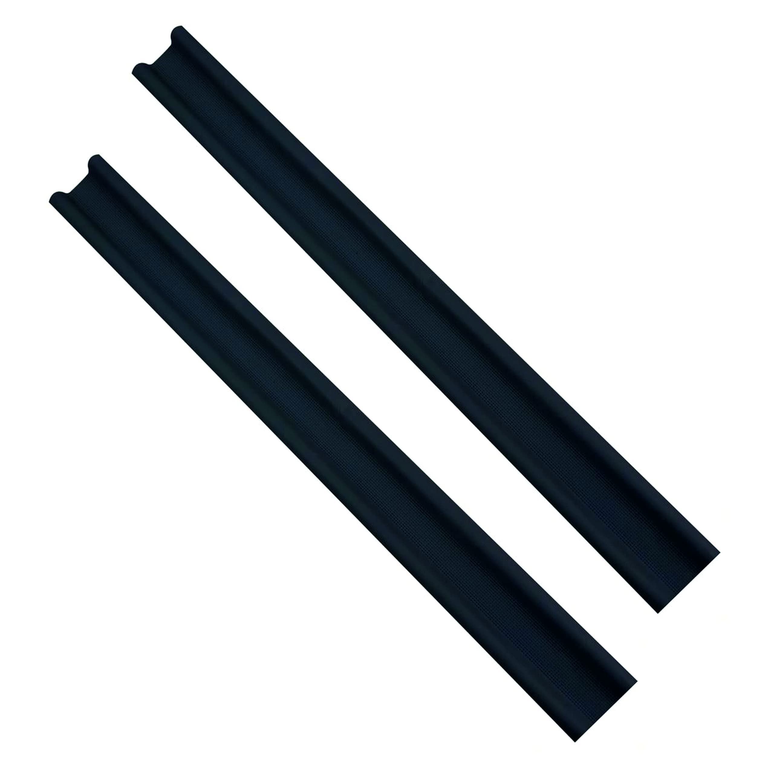Sul Black Under Door Draught Excluder, Double Side Door Draft Excluders, Door Draft Stopper For Bottom Of Adjustable Door Seal Strip Energy Efficient Insulation Draft Stopper – Length 90 Cm (Black2pk)