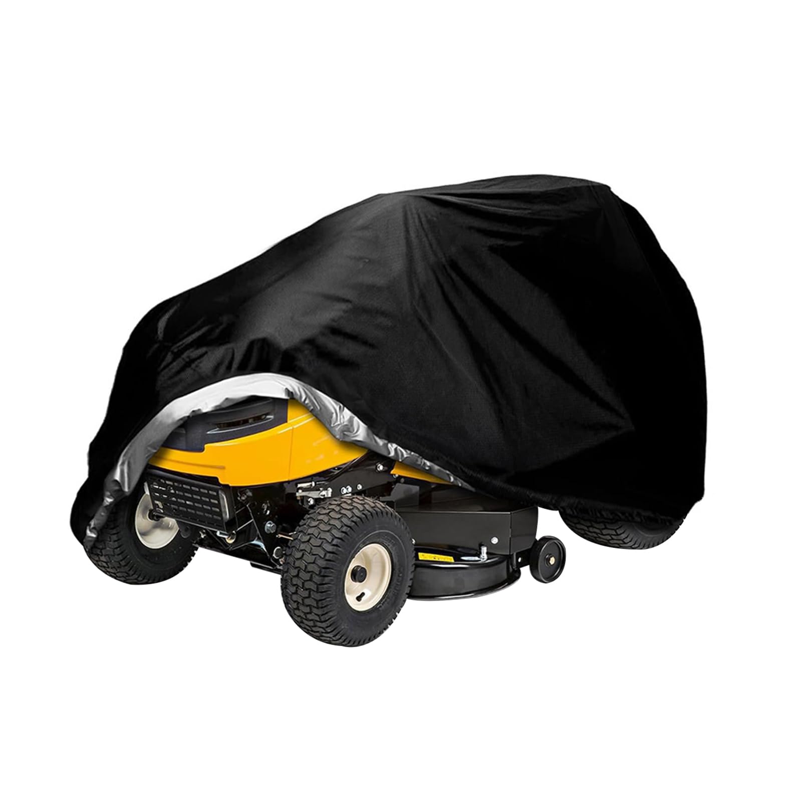 Riding Lawn Mower Cover Waterproof, 210D Heavy Duty Oxford Tractor Cover, Anti-UV Tearproof Outdoor Protector, Dustproof Windproof for Garden Rider (Black,245 x 50 x 140 cm)