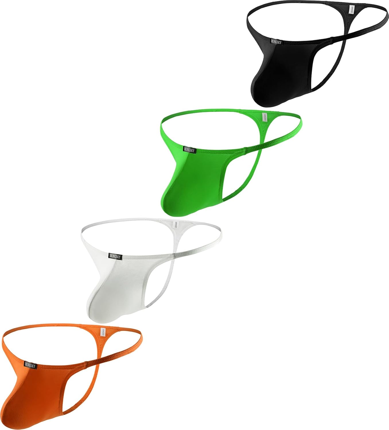 iKingsky Men's Modal Pouch G-string Underwear Sexy Low Rise Y-back Thong Bulge Under Panties for Men