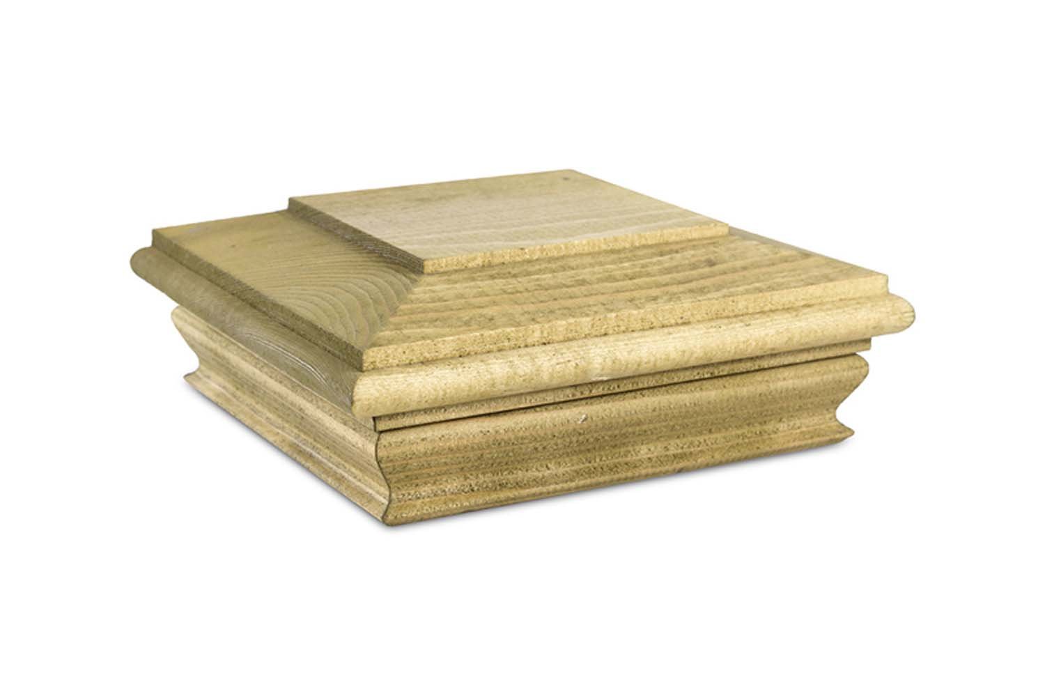 WoodwayFlat Top Post Cap, fits 5.5" Post, in Pine, 1 PC, for Exterior Application