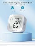 GoveeLife WiFi Thermometer Hygrometer H5103, Indoor Bluetooth Temperature Humidity Sensor with Electronic Ink Display, App Notification Alert, Free Data Storage Export, Digital Remote Monitor for Bedroom