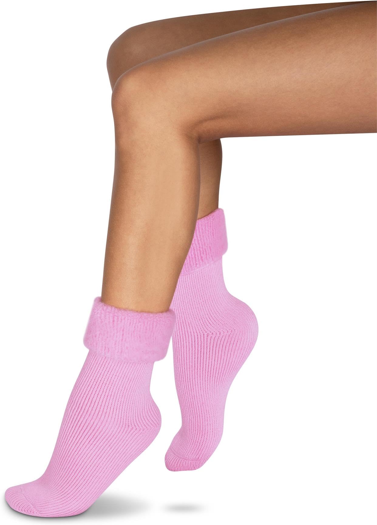 Polar Husky 6 Paar Super Warme Thermo Socken! Vollplüsch/Perfekt geeignet für Stiefel Farbe Extrem/Hot/Rosa Größe 43/46
