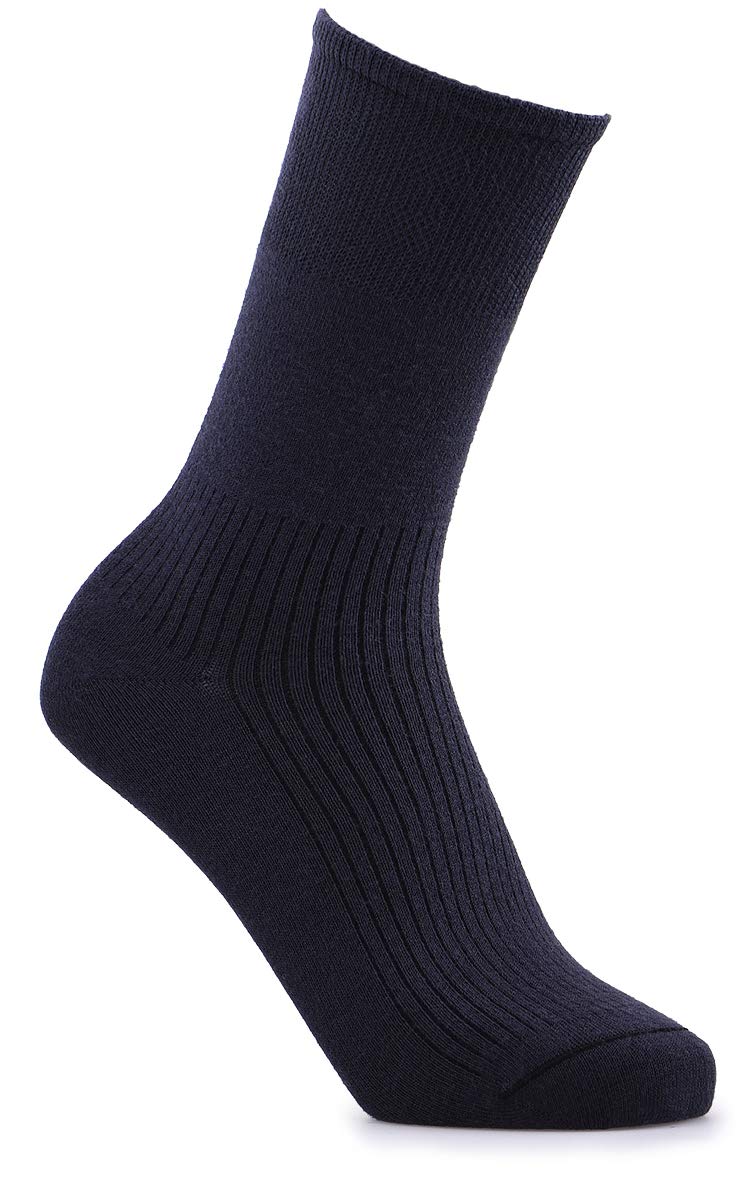Cosyfeet Extra Roomy Luxury Bamboo Seam‑Free Socks - Charcoal - L