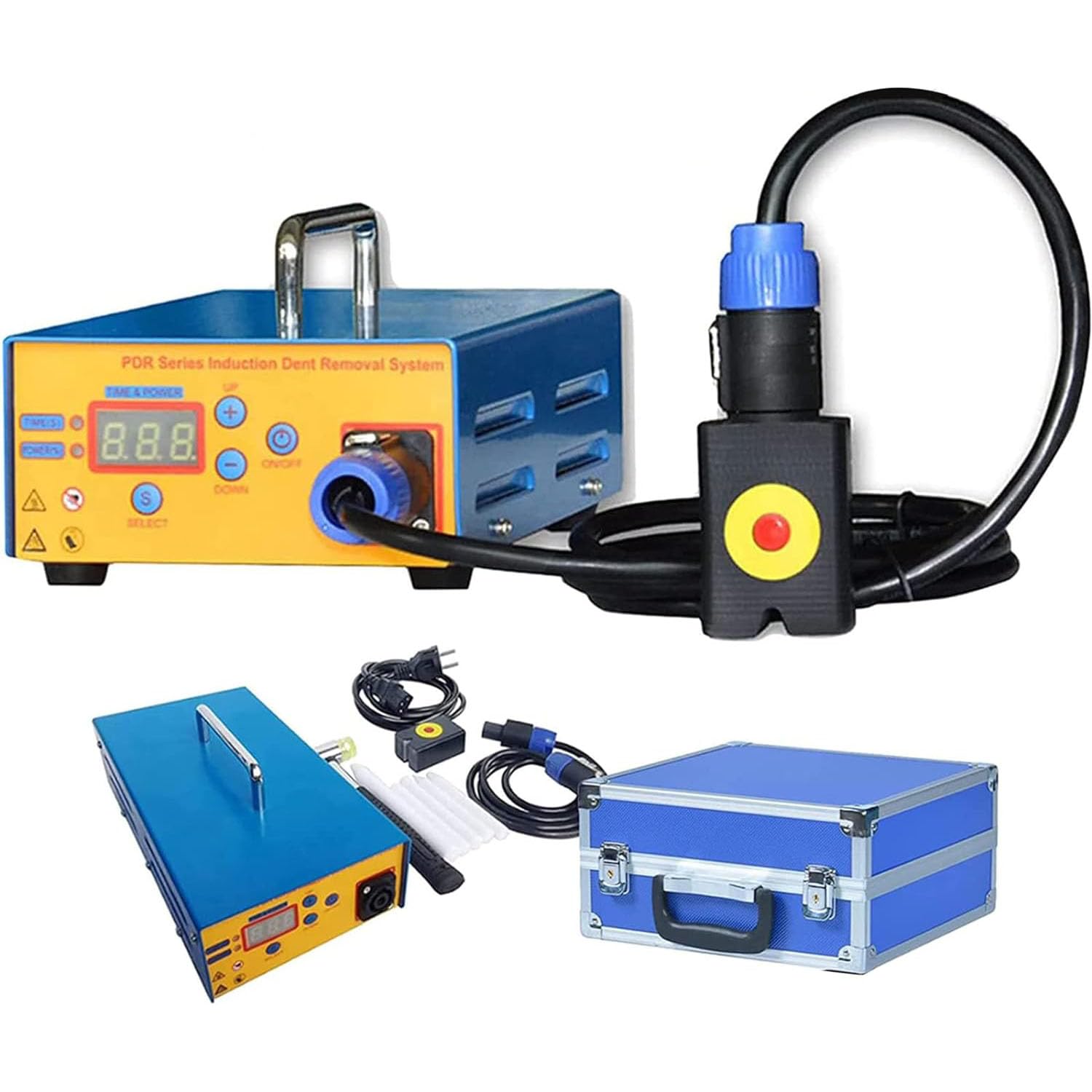 Kit riparazione ammaccature carrozzeria auto 1380w, Kit rimozione ammaccature, con alimentazione display digitale, per rimozione ammaccature carrozzeria auto, ammaccature minori e rimozione ammaccatur