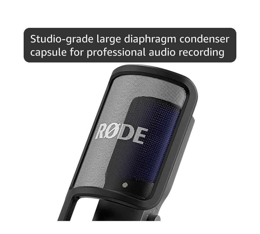 Amazon.com: RØDE NT-USB+ 專業級USB 電容式麥克風，可直接將錄音室