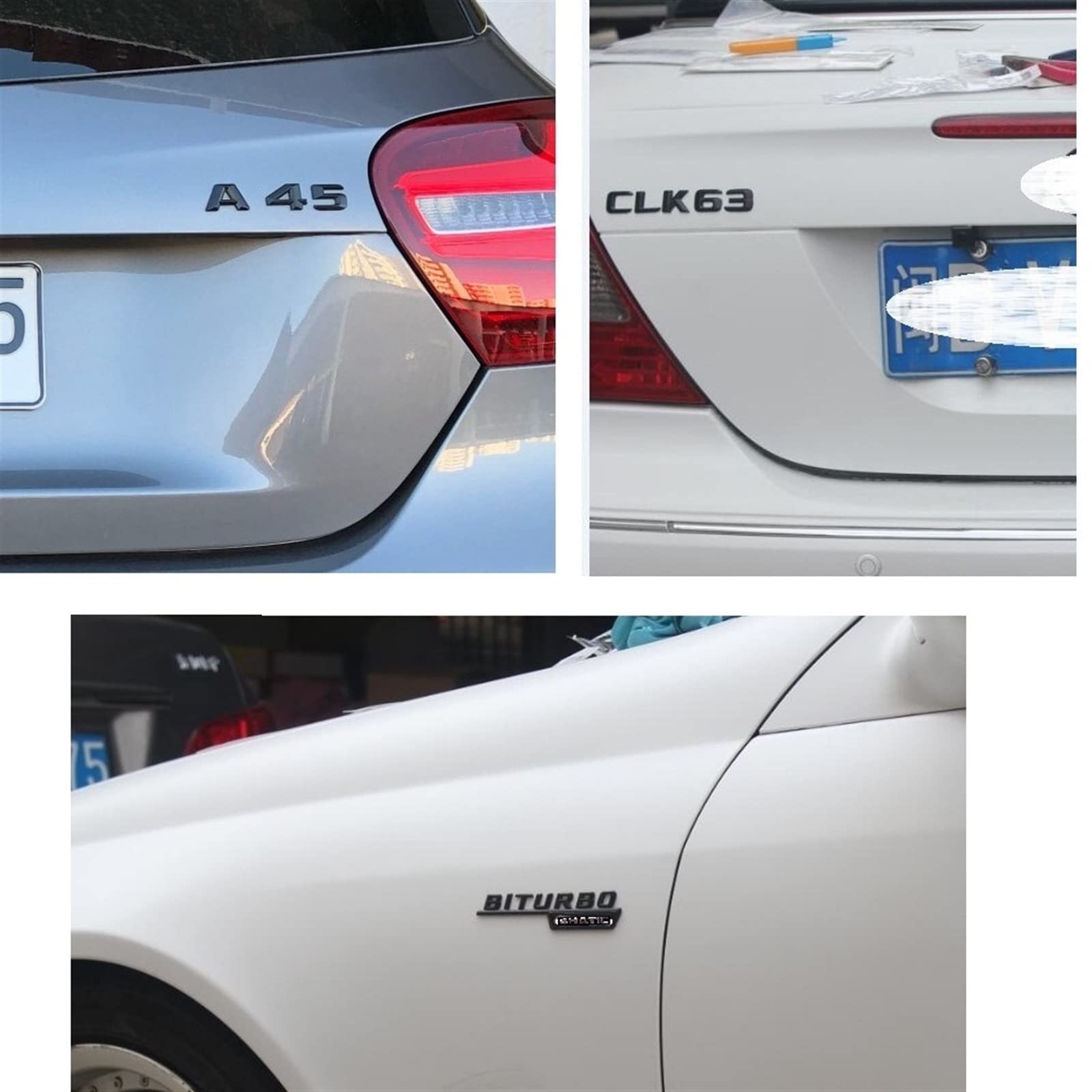 Noir Mat ML 450" Lettre arrière du Coffre de Voiture Mots nombres Badge Emblem Decal Sticker Fit for Mercedes Benz ML Classer ML450 AMG