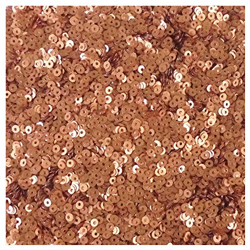 Image of eshoppee 3mm Light Orange Round Sequins Sitara