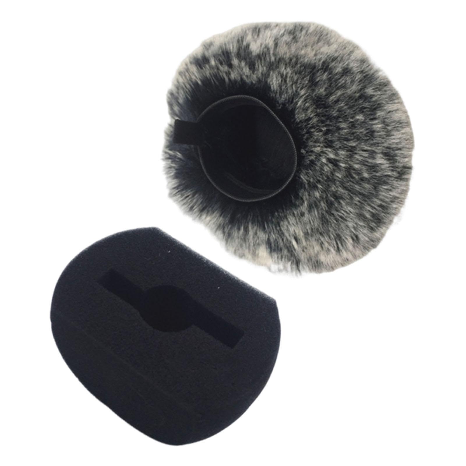 Fenteer Protector de micrófono antiviento, profesional, con reducción de ruido para estudio, a prueba de viento, para H5 y H6, Blanco Negro
