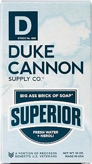Duke Cannon Big Brick of Soap for Men - Superior, Fresh Water + Neroli. 10 oz
