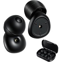 Ear Plugs for Sleep, 50dB Noise Cancelling Hearing Protection Earplugs with 3 Tips in S/M/L, Ultra-Soft Reusable Silicone Noise-Reducing Earplugs for Sleep, Travel, Concerts & Work Black