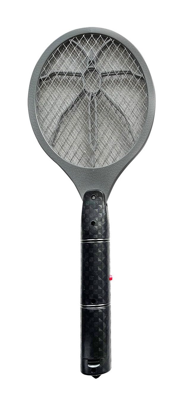 Bug Zapper Battery operated Electric Fly Swatter Racket for Flies, Mosquitos, Wasps and other Insects - Ideal for Indoor and Outdoor Use (x1)