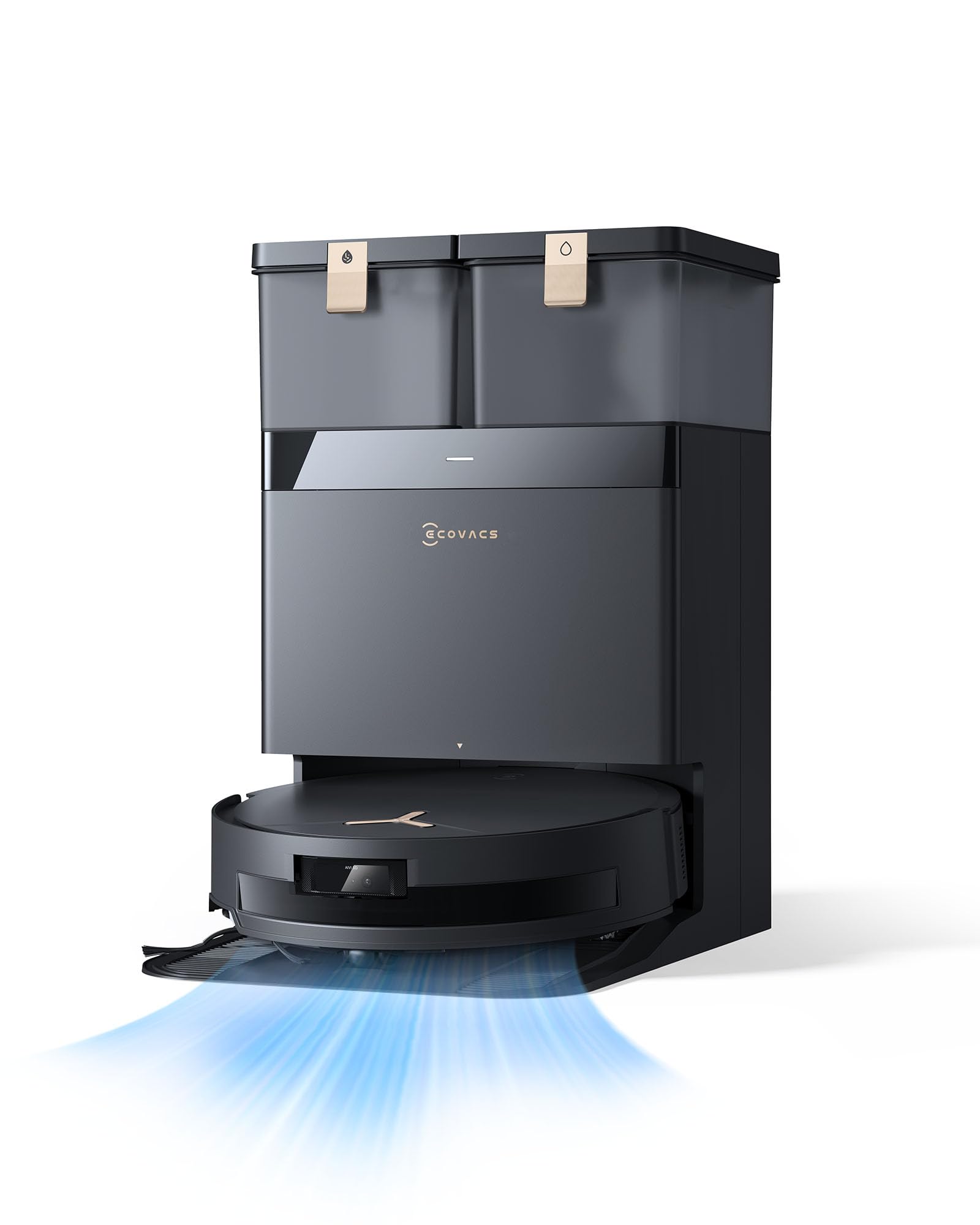 ECOVACS DEEBOT T50 MAX PRO Omni Gen2 Robot aspirapolvere con funzione di pulizia, 18.500Pa, ZeroTangle 2.0, pulizia profonda per tappeti, spazzola laterale estraibile e modulo di pulizia