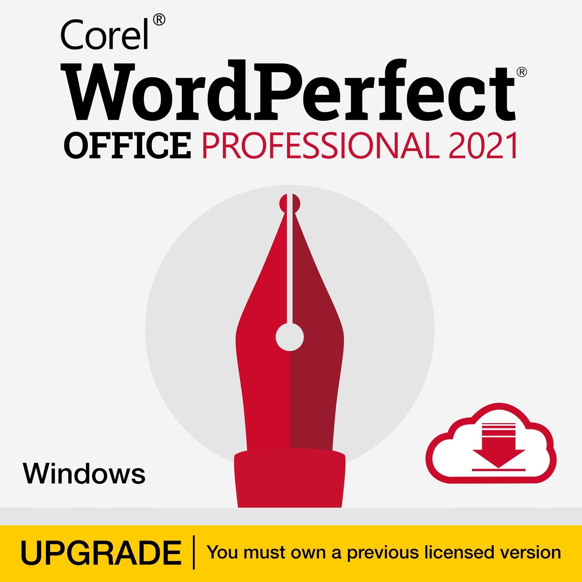 Corel WordPerfect Office Professional Upgrade 2021 | Office Suite of Word Processor, Spreadsheets, Presentation &amp; Database Management Software [PC Download]