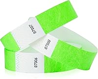 Vista 11 de 1,200 pulseras Tyvek de color rojo neón Wristco para eventos, diseño a prueba de manipulaciones y color fluorescente que evitan la reutilización