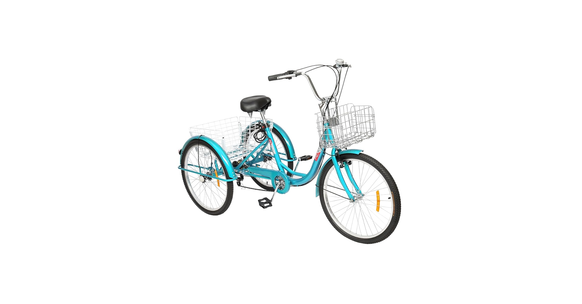 [一宮市近郊限定]ミントグリーン 大人用三輪自転車　前後バスケット付 一宮市近郊限定]ミントグリーン 大人用三輪自転車 前後バスケット付