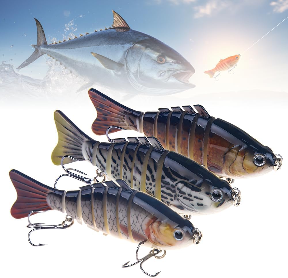Esca da pesca robotica, 2025, nuova esca da nuoto 3D per acqua dolce e salata, attrezzatura da pesca attrae esche da pesca glaucomi trota spigola, esche da pesca per principianti, dilettanti e