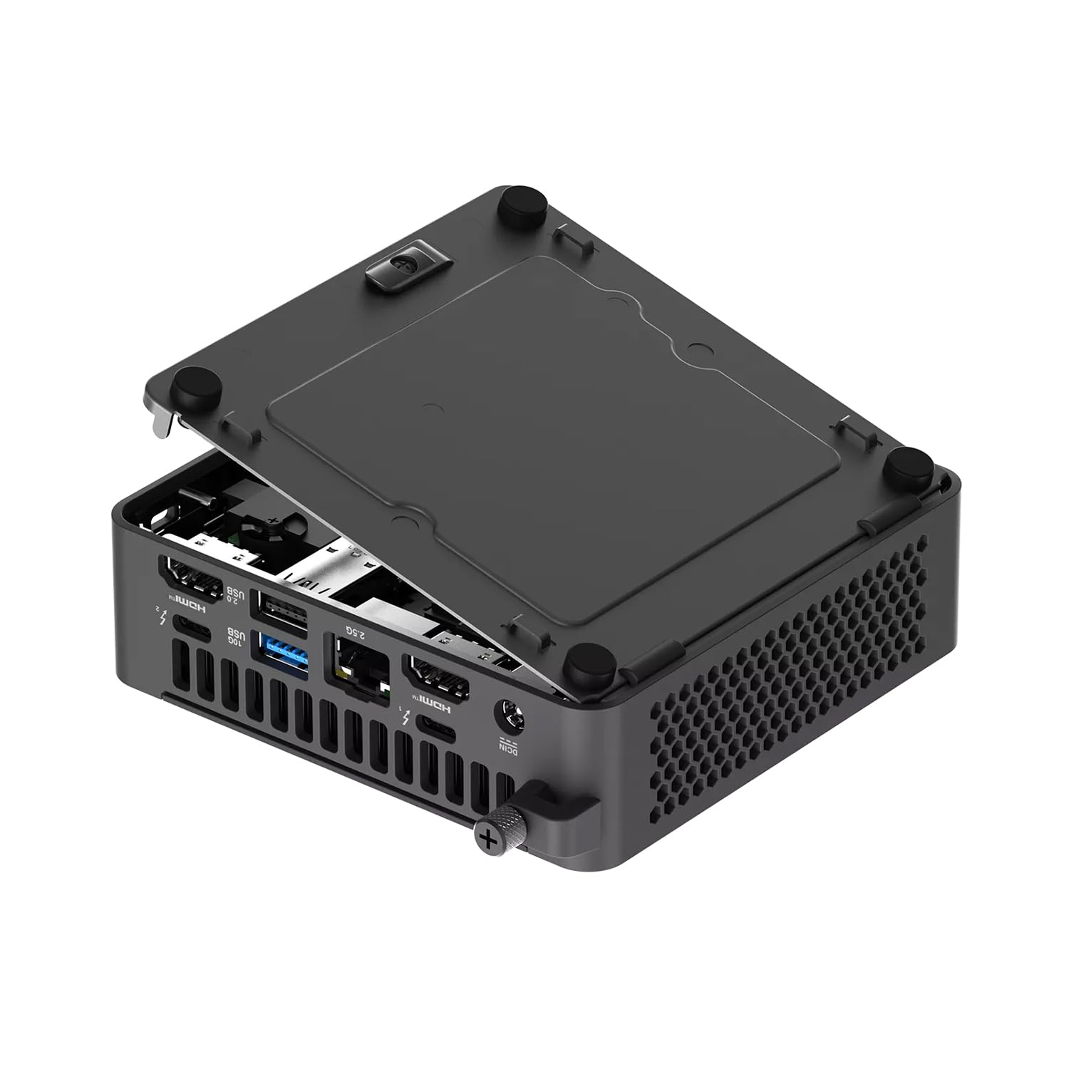 NUC 15 Pro NUC15CRKC7 Mini PC con Intel Core Ultra 7 240H, gráficos Intel Arc, pantalla Quad 4K, Thunderbolt 4, Wi-Fi 7, chasis de 0.48L sin herramientas para computación empresarial y Edge AI