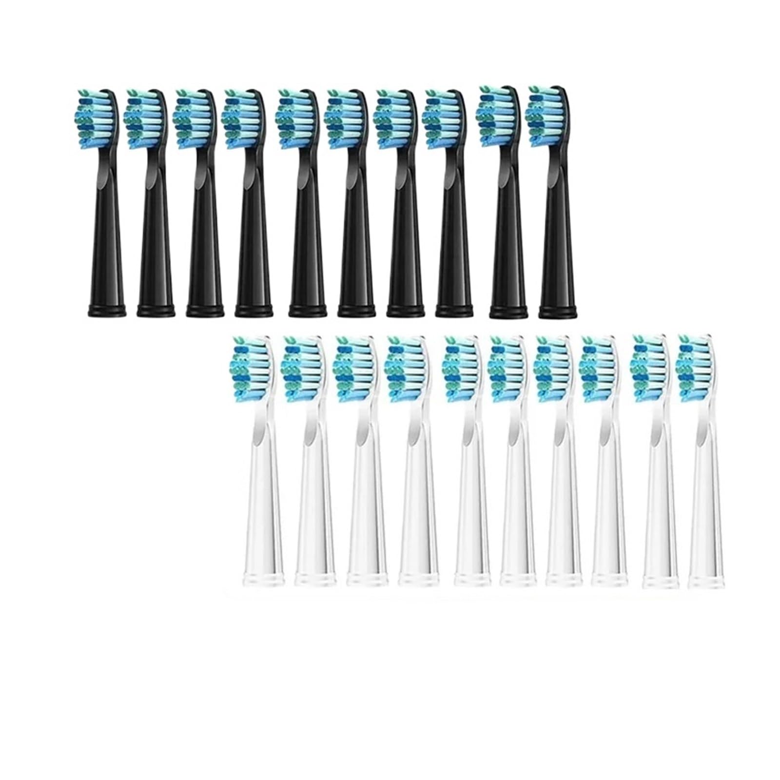 Compatible avec les têtes de brosse à dents électriques, lot de 6 poils souples for un nettoyage en douceur et l'élimination de la plaque dentaire(10pcs Black)