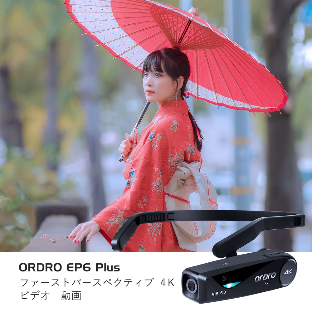 ORDRO ウェアラブルカメラ　EP6 Amazon.com : ORDRO EP6 Plus 4K Head Mounted Camera Hands
