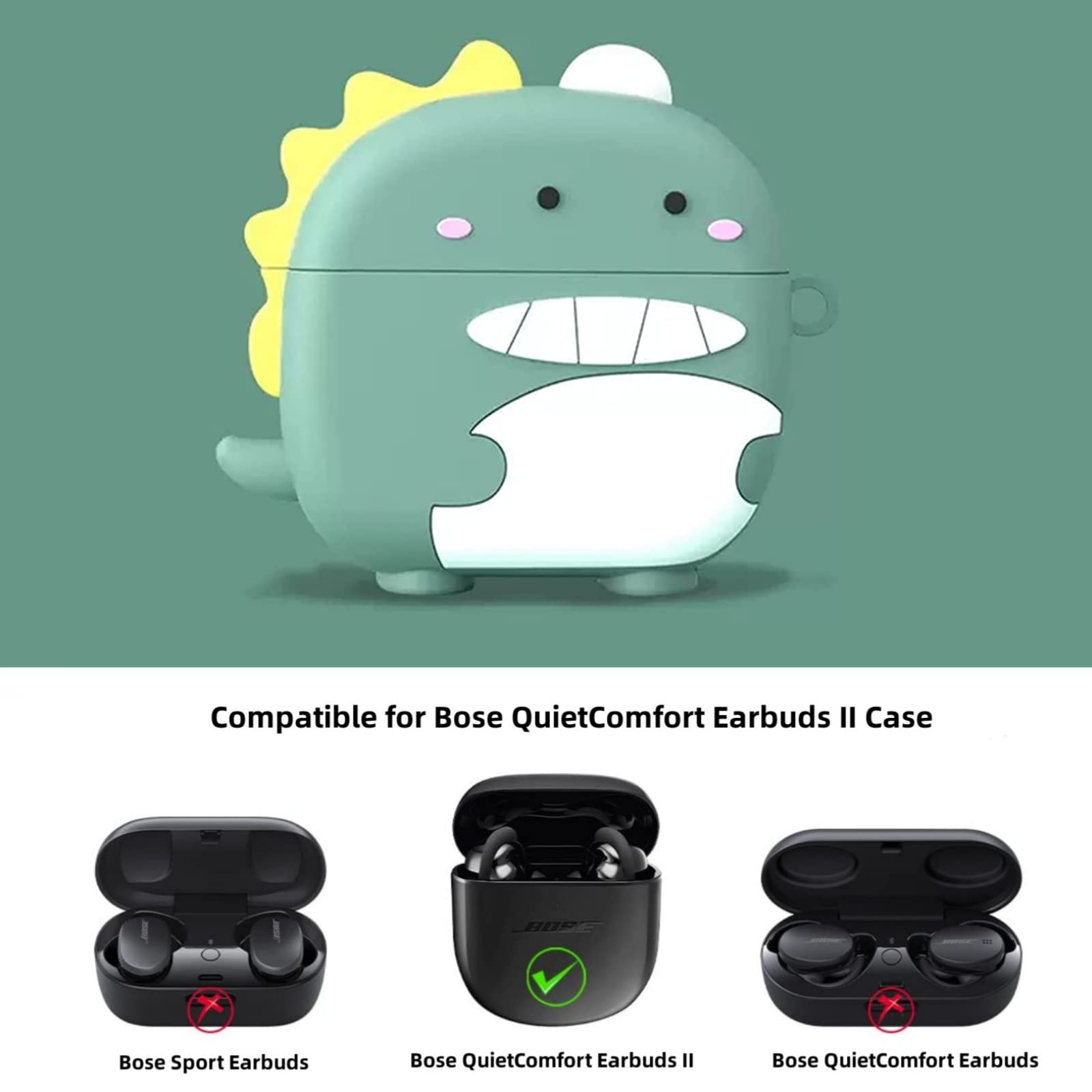 CASEVERSE For Bose Quietcomfort Earbuds Ii,Cute 3D Silicone Cute