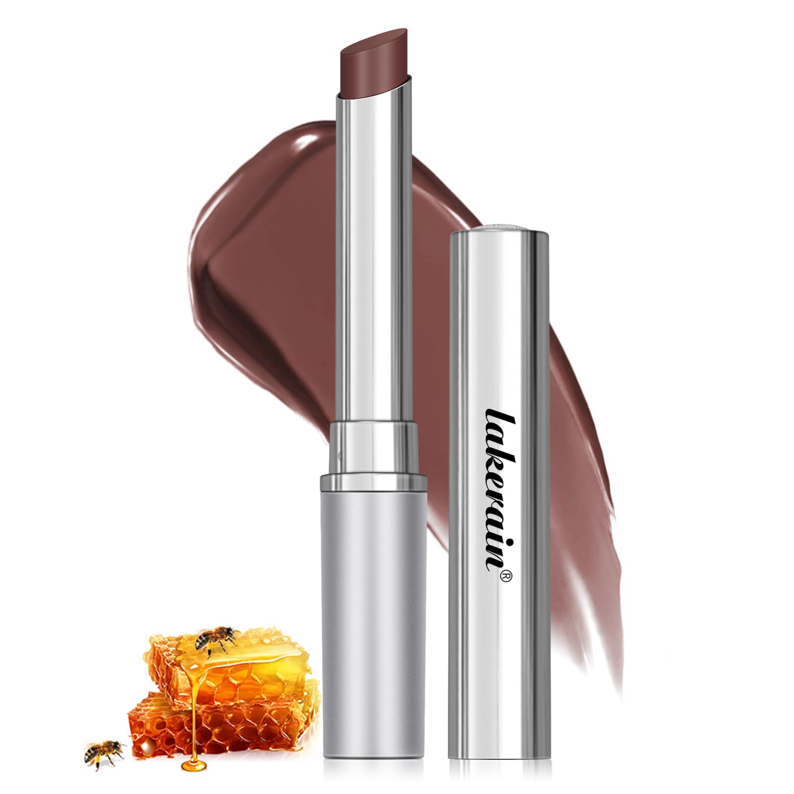 Nude Honey Lipstick Tinted Lip Balm, Natural Sheer Glossy Lip Color