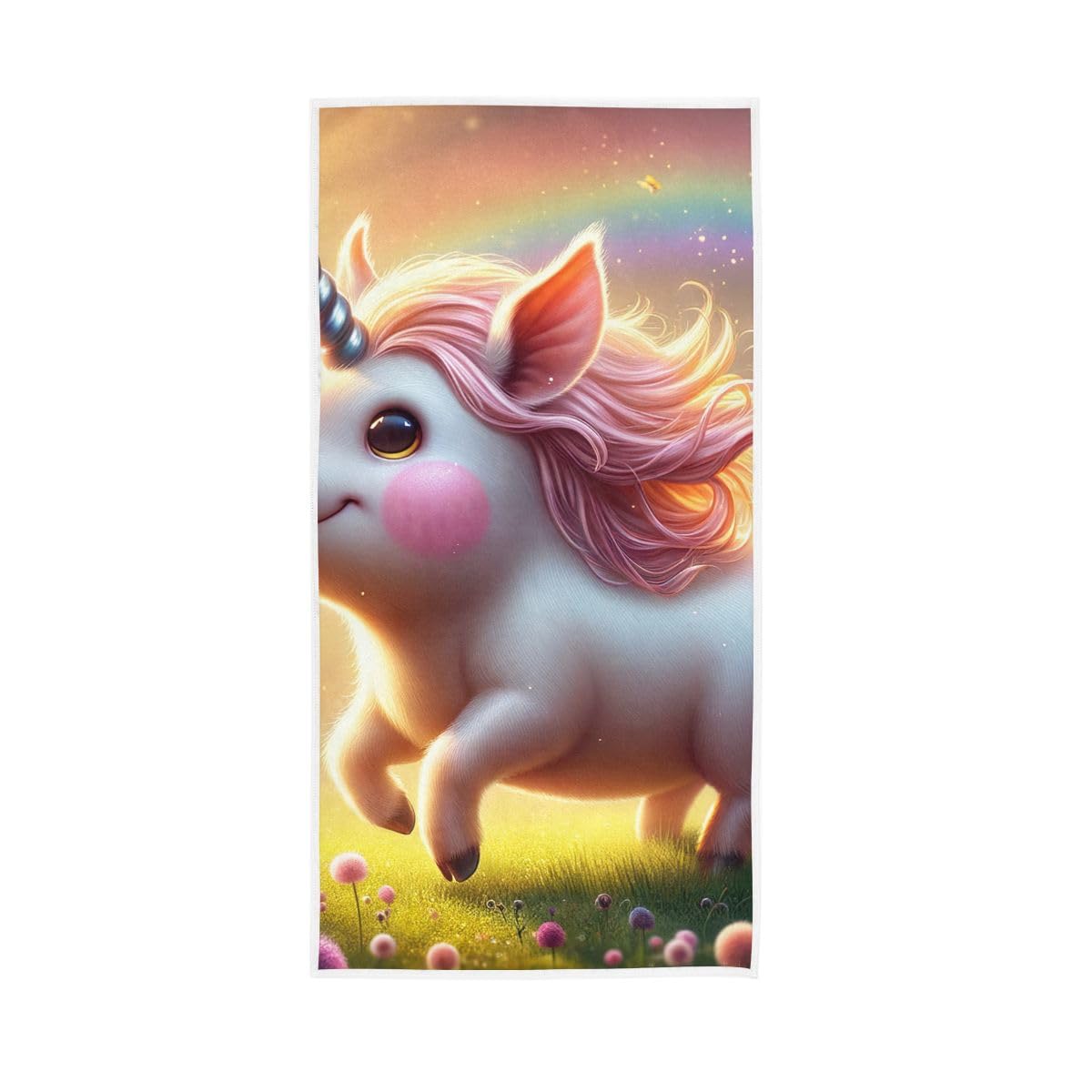 HUYGD Unicorn Pig Hand Towels, Multipurpose Soft Towels for Bathroom, Gym, Hotel, Spa 15 x 30 Inches