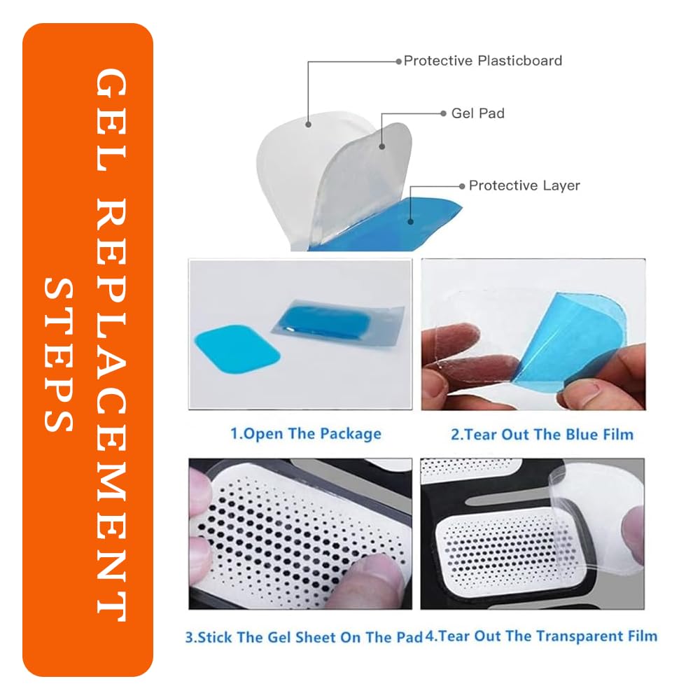 50Pcs/25Packs Gel Pads for Abs Stimulator, Abdominal Muscle Stimulator Belt — Amazon image 6