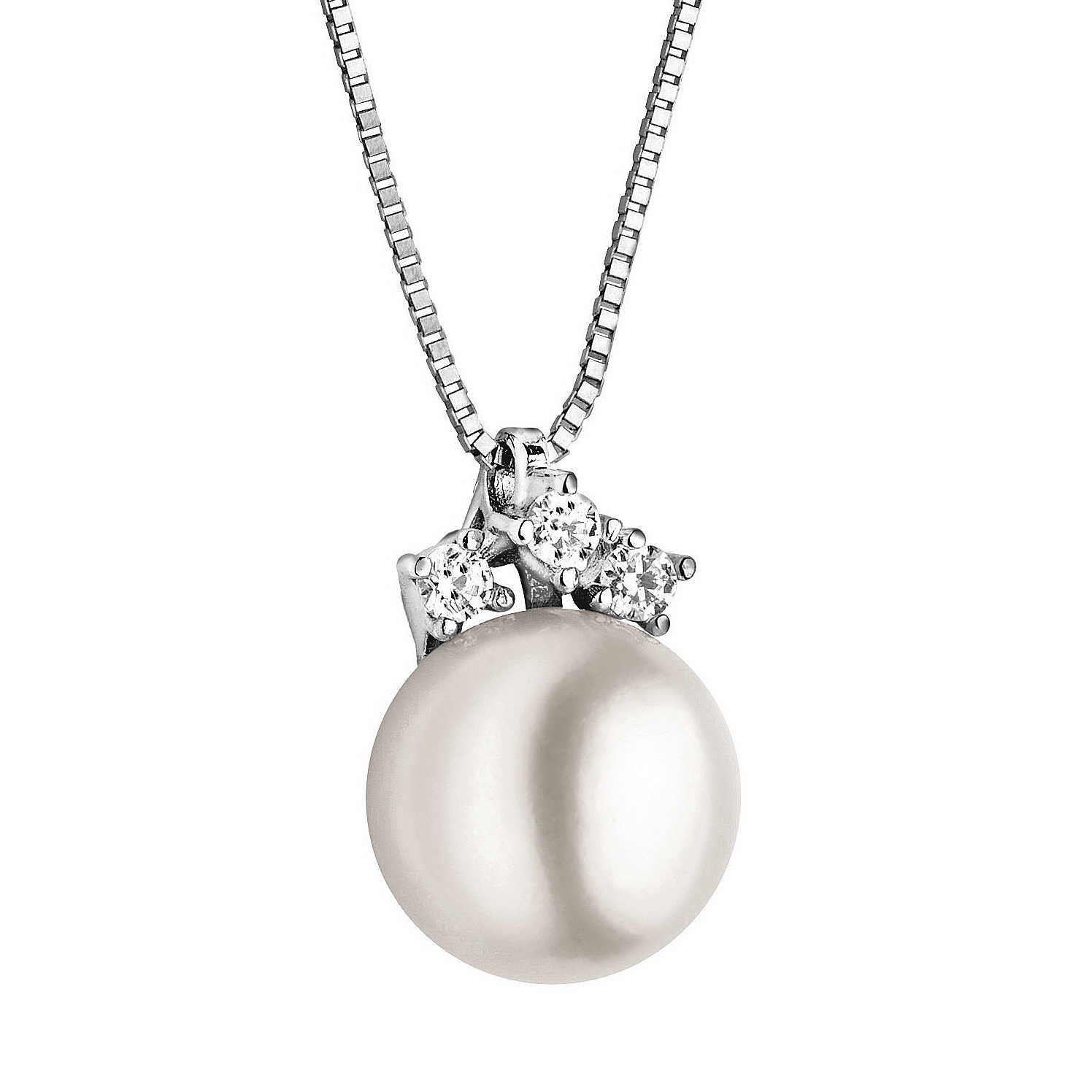 Comete Gioiello, donna, girocollo +diamanti, oro 750 ‰. Diamanti, punti di carato: 6, colore pietra: g, purezza pietra: si. Perla coltivata ø 8/8,5, collezione: luce, referenza: glp 385