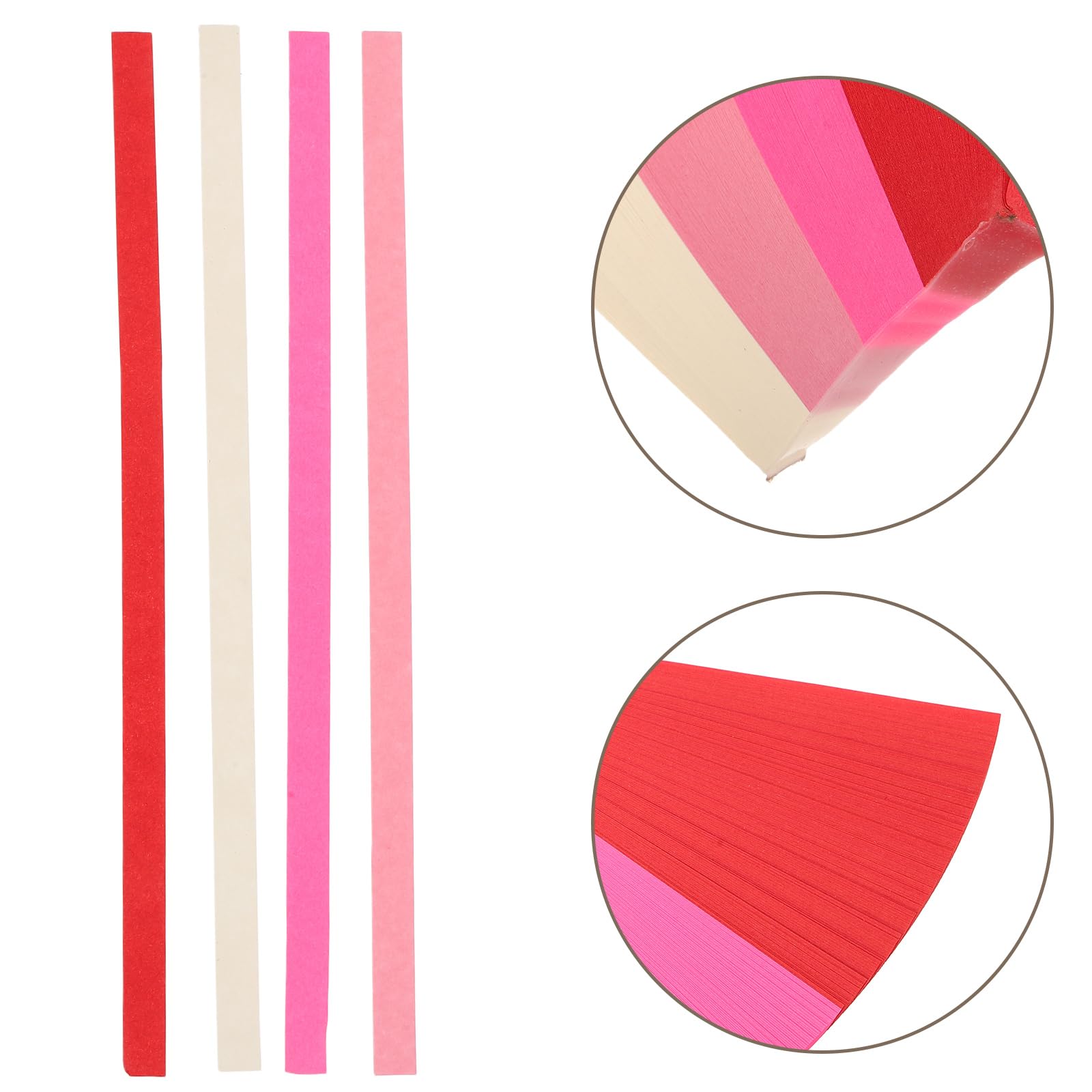 LIFKOME 5400 Origami Stern Bastelpapier Streifen Doppelseitig Farbverlauf Rot Selbstgemacht Papiersterne Faltstreifen für Frühlingsfest Dekoration