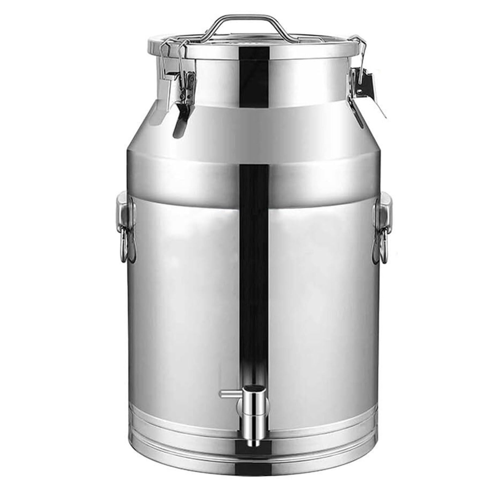 AYCDL 304 Stainless Steel Milk Can with Faucet, Milk Bucket Pail, Water jug Oil Liquid Storage Barrel, Airtight Food Storage Container,16.9Gal/64L