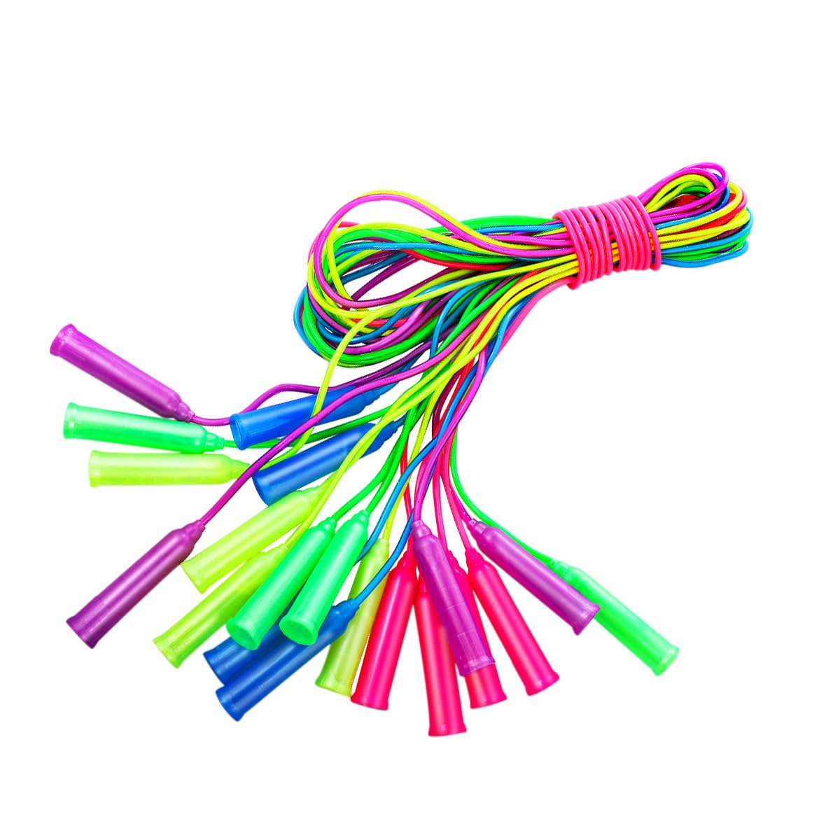 Toyvian 10pcs Kids Jump Skipping Rope - Plastic Adjustable Skipping Rope with Small Ergonomic Handle, Lightweight Indoor Outdoor Fitness Equipment for Boys Girls Students (random Assorted Color)