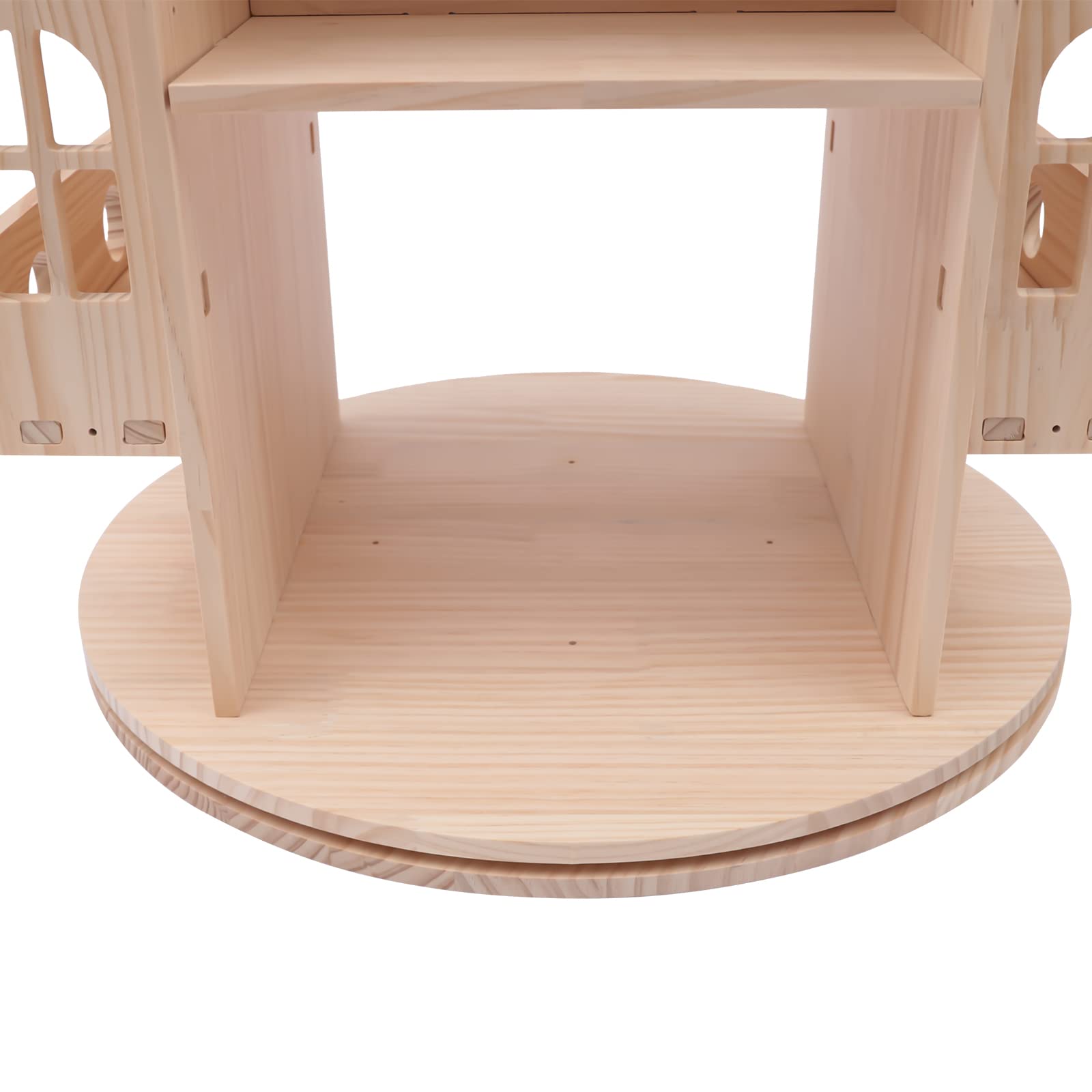 Boekenkasten 360 ° draaibare boekenplank massief houten staande boekenkast thuis boekenplank organisator eenvoudige installatie boekenrek langdurig gebruik