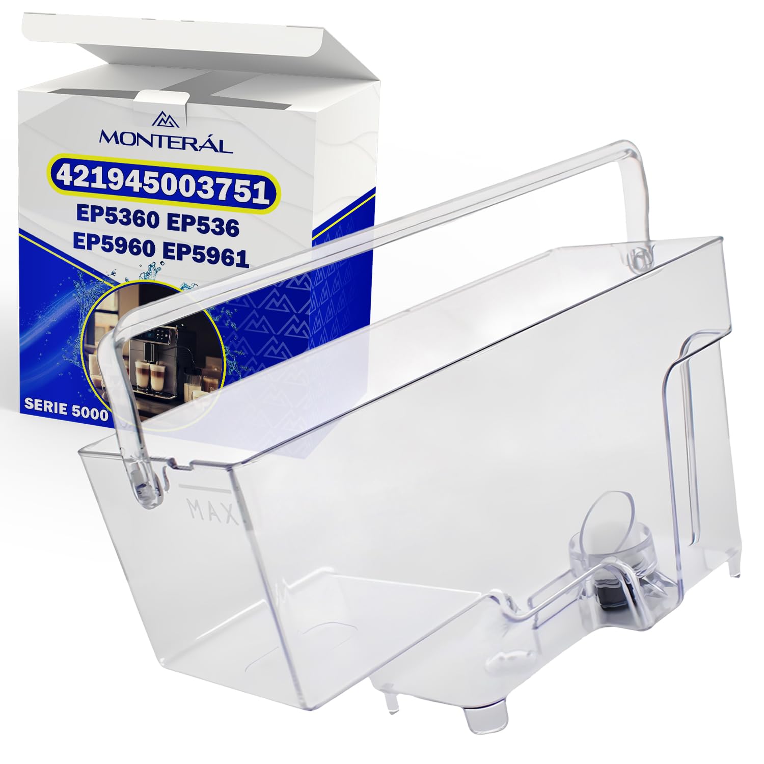 Serbatoio Acqua per Macchina Caffè con Codice Originale 421945003751 per Gaggia per Saeco - Garanzia di 10 Anni - MONTERAL