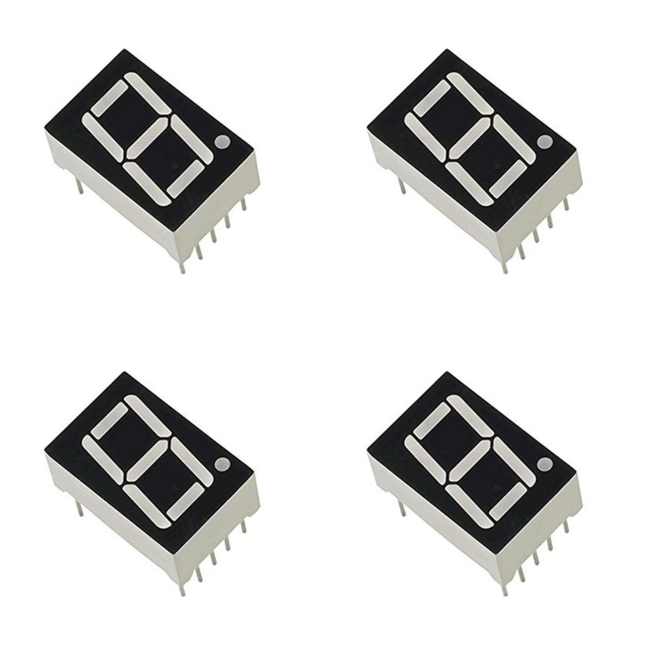 (4 pc) Pro3D Red 0.56inch 1 Digit 7 Segment LED Display Digital Tube - Common Anode