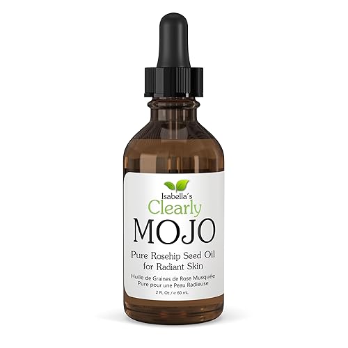 Isabella's Clearly MOJO Aceite orgánico de semilla de rosa mosqueta, aceite 100% puro prensado en frío sin hexano para cabello, cara, uñas y