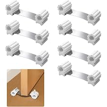 Door Stoppers 8 Pack, Door Stopper for Bottom of Door, Metal Under Door Stop with Rubber Tips, Non-Slip Floor Door Stop for Hardwood Tile Carpet, No Drill Reusable Door Holder, White