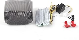 Arashi Lanterna traseira para YAMAHA Vmax 1200 1985-2007 / Virago 700 750 1981-1996 / Virago 1000 1986-2007 / Virago 1100 1995-2007 Luz de freio de seta de seta de seta de seta de seta lente de fumaça integrada