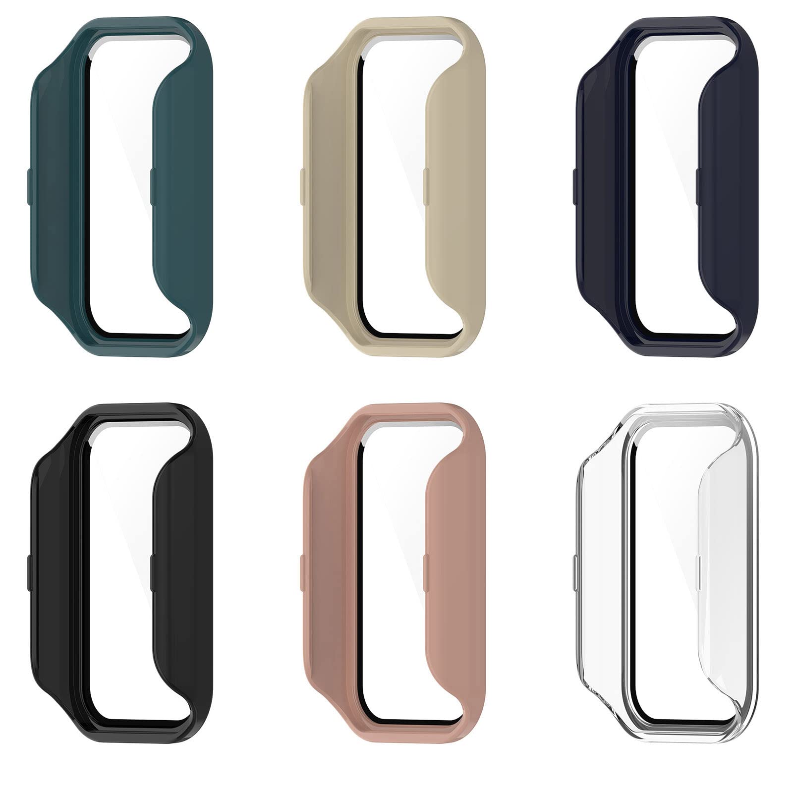 TenCloud Screen Protector Compatible with Xiaomi Mi Redmi Smart Band 2 Case Smartwatch Accessories Cover Full Protection 6