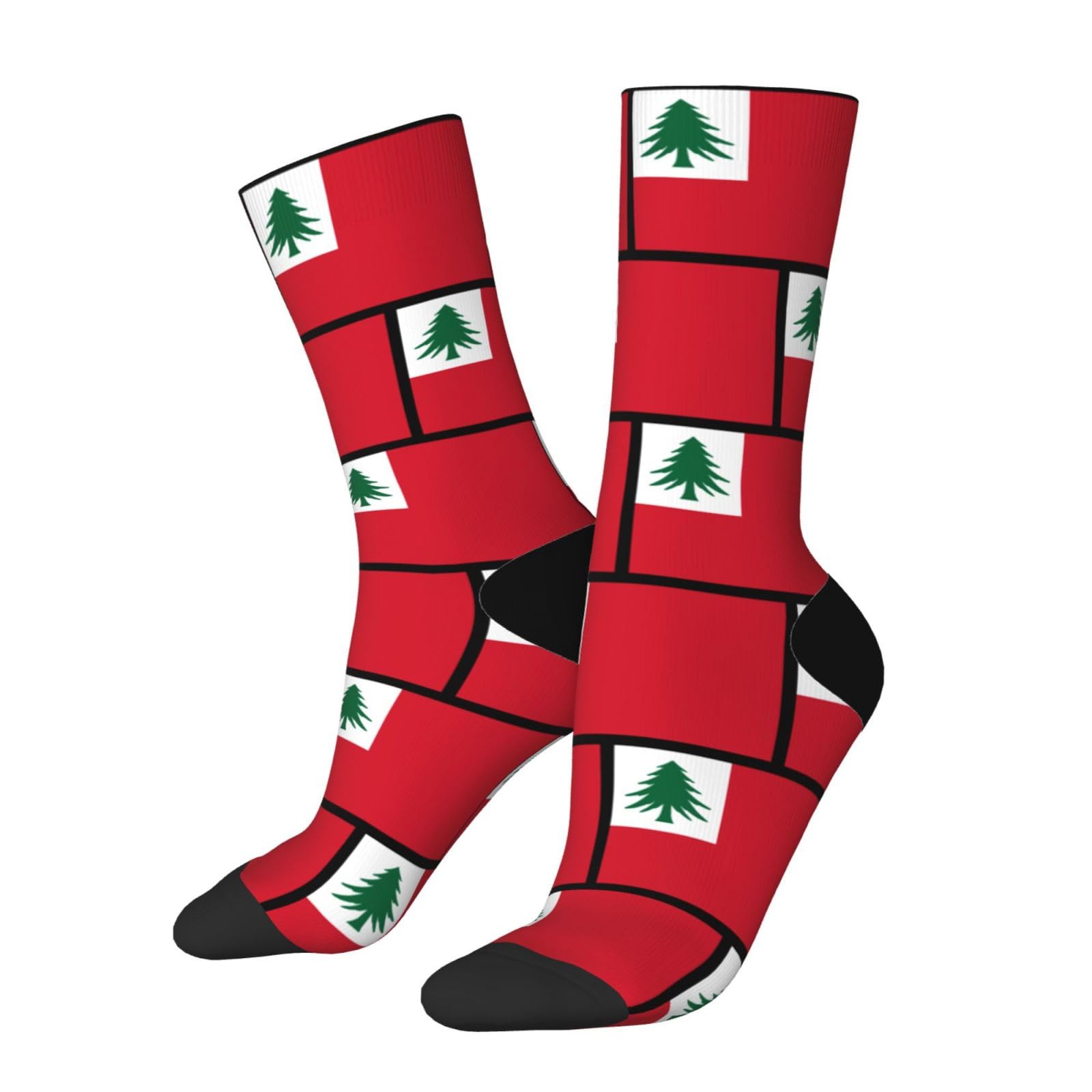 SIYTUAU Ensign of New England (pine only) Socks For Women Men Cushion Athletic Crew Socks Casual Wicking Socks