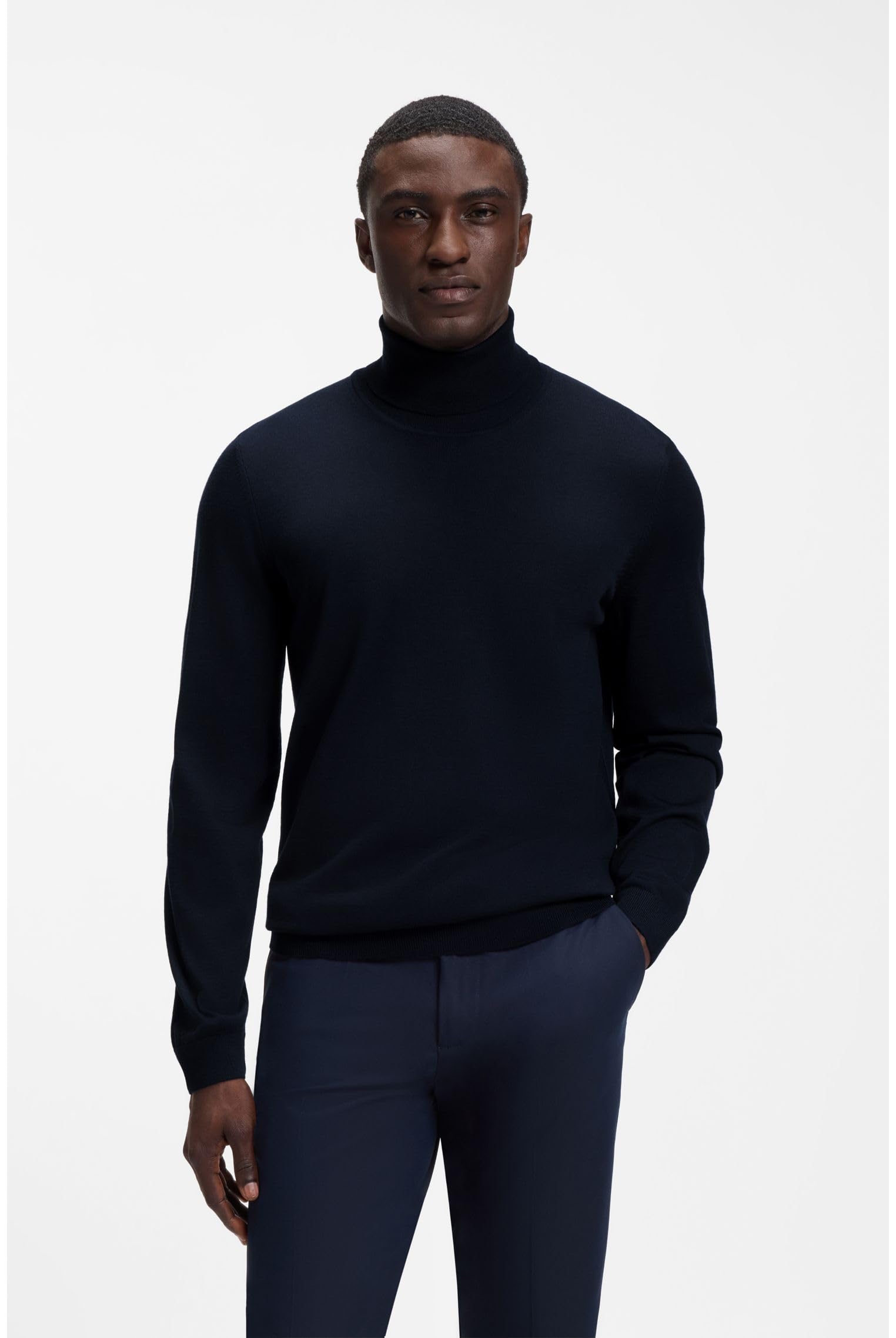BOSS Maglia Collo Alto in Lana Vergine | 5BHUA50468262 001 Nero