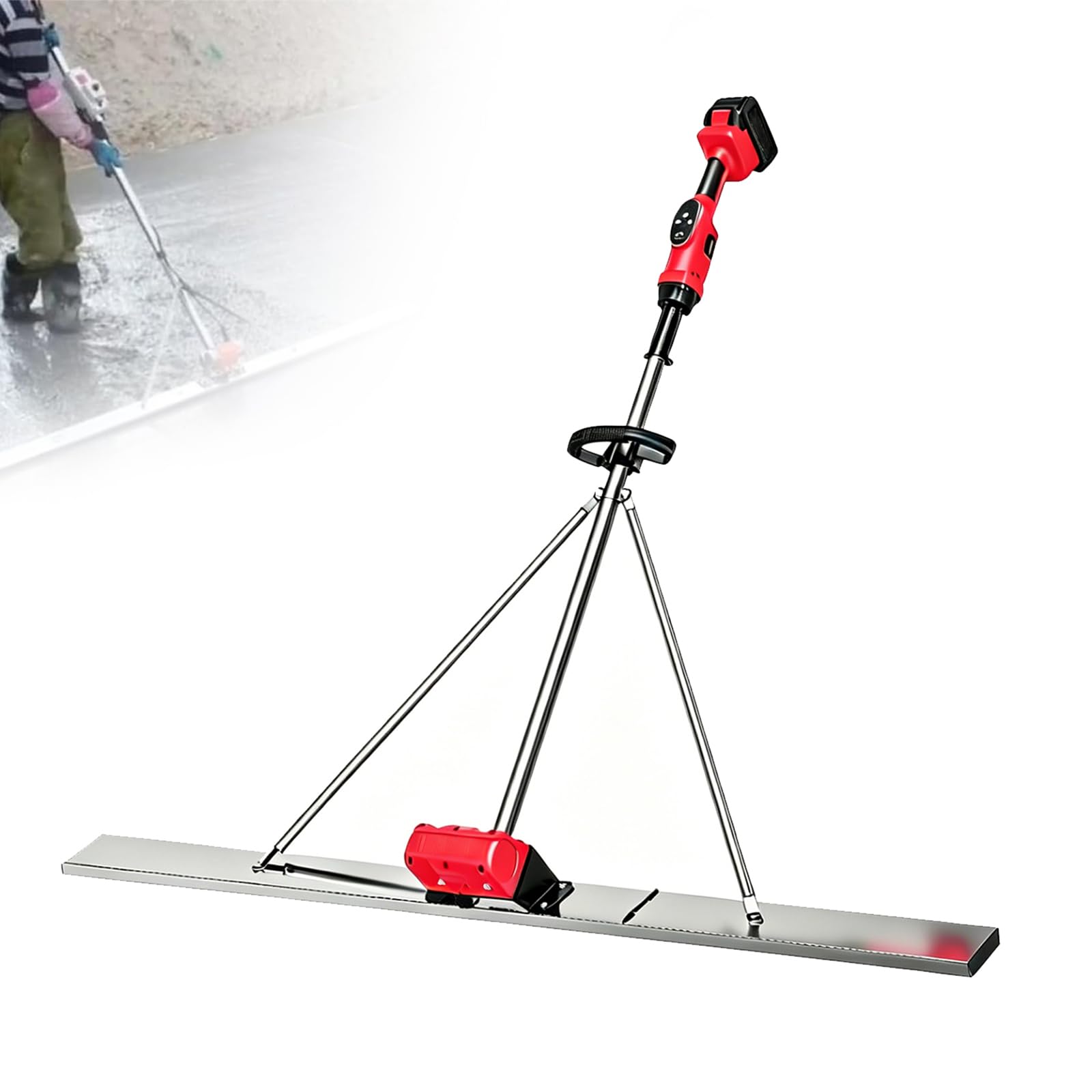 Chape à béton sans fil avec moteur sans balais 150 cm et deux batteries longue autonomie